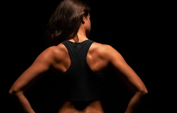 Картинка women, fitness, back muscles