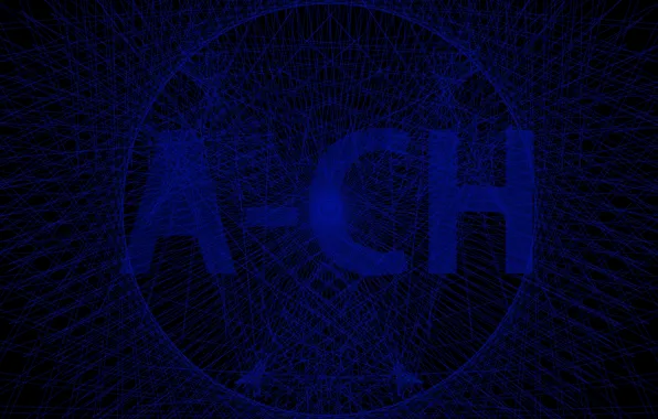 Синий, сеть, лого, ACH