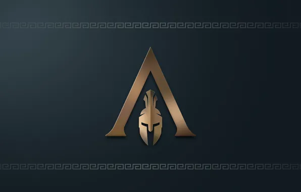 Картинка logo, game, minimalism, Ubisoft, Assassin's Creed, digital art, simple background, Assassin's Creed Odyssey