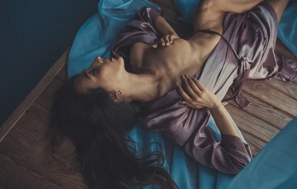 Эротика, грудь, девушка, лицо, поза, доски, тело, руки