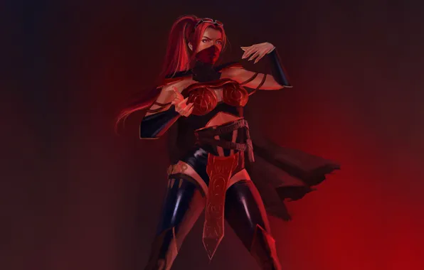 Боец, Art, Смертельная Битва, Mortal Kombat, Скарлет, Персонаж, Skarlet, MK