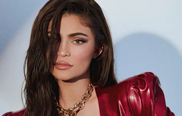 Красота, model, beauty, очарование, Kylie Jenner, charm, gold chain, американская модель