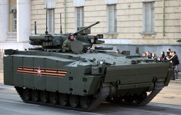 Москва, БМП, Парад Победы, 9 Мая, Курганец-25, Репетиция
