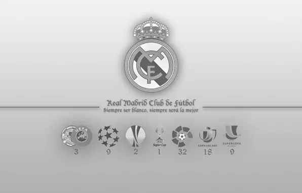 Wallpaper, logo, Real Madrid CF