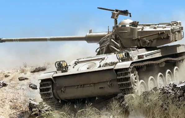 Рисунок, французский лёгкий танк, AMX-13/75, израильские бронетанковые силы, 75-мм SA49