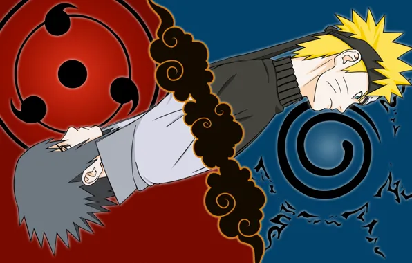 Картинка Anime, uchiha sasuke, naruto uzumaki