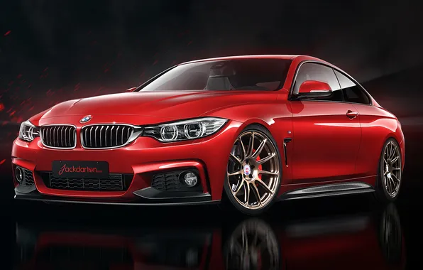 Картинка BMW, red, Coupe, front, 4 Series, F32, 435i