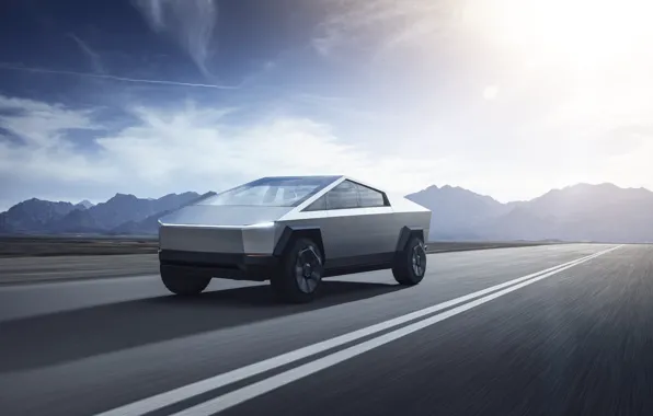 Car, road, Tesla, 2019, Cybertruck, Tesla Cybertruck Prototype