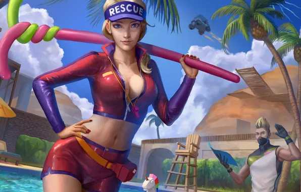 Девушка, парень, Fortnite