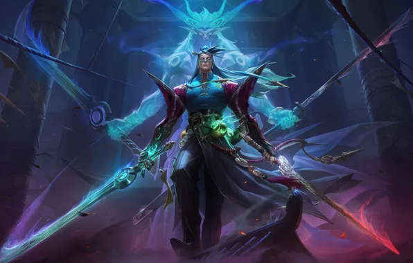Art, League of Legends, Skin, LoL, Yone, Wild Rift, League of Legends Wild Rift, Fiend …