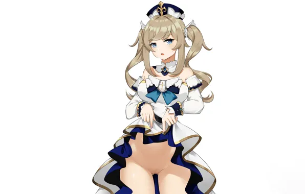Girl, sexy, long hair, dress, pussy, hat, boobs, anime