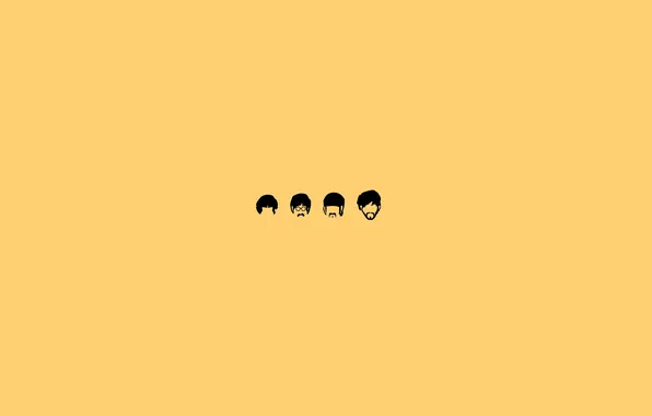 Картинка минимализм, группа, The Beatles