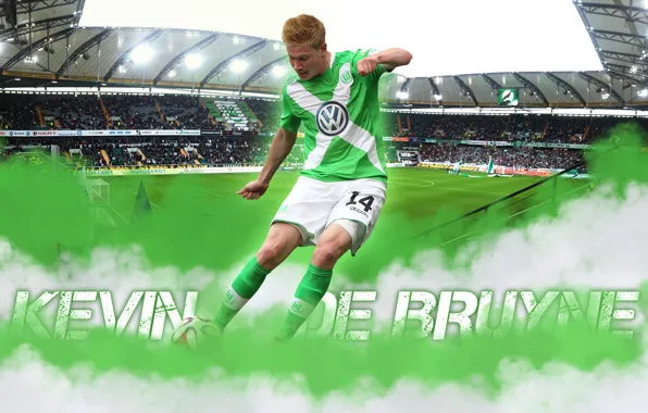 Wallpaper, sport, stadium, football, player, Kevin De Bruyne, Volkswagen Arena, VfL Wolfsburg