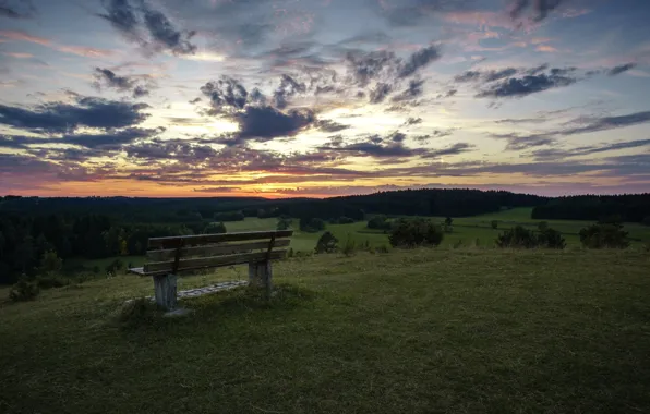 Sunset, Deutschland, Baden-Württemberg, Gemeinde Böttingen