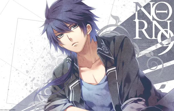 Студент, форма, art, синие волосы, visual novel, teita, norn9, akito syukuri