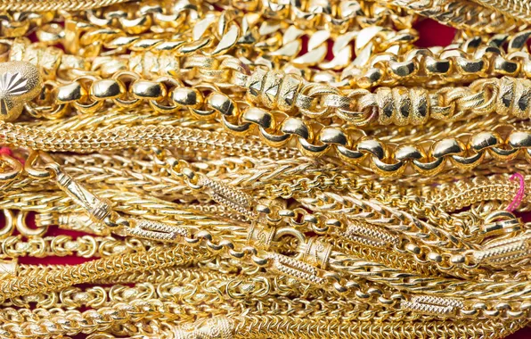 Golden, gold, glamour, color, decoration, group, elegance, chain