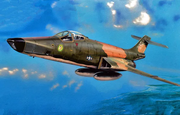 Картинка art, airplane, aviation, jet, F-101c Voodoo