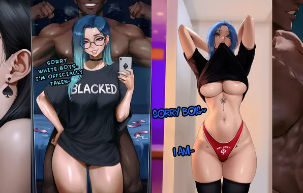 Sexy babe, Nobara Kugisaki, Blacked, ero art, rule 34