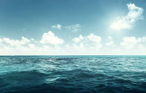 Картинка море, океан, sea, ocean, blue, seascape, wave