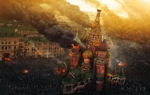 Картинка город, москва, война миров, World War Z