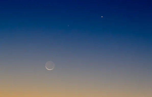 Картинка Луна, Меркурий, Венера