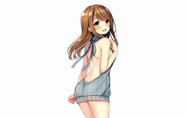 Girl, sexy, long hair, brown hair, anime, beautiful, pretty, attractive