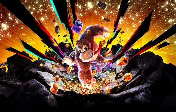 Игра, Games, Adventure, Приключение, Key Art, Nintendo Switch, 2025 Games, Donkey Kong Bananza