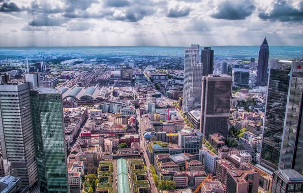 Город, панорама, Франкфурт-на-Майне, Frankfurt am Main