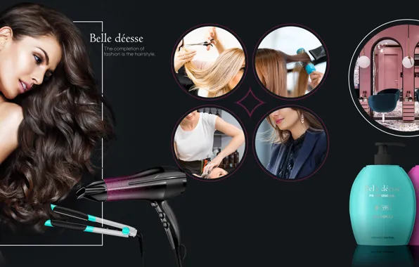 Woman, women, hair, shampoo, hair dryer, hair salon, conditioner