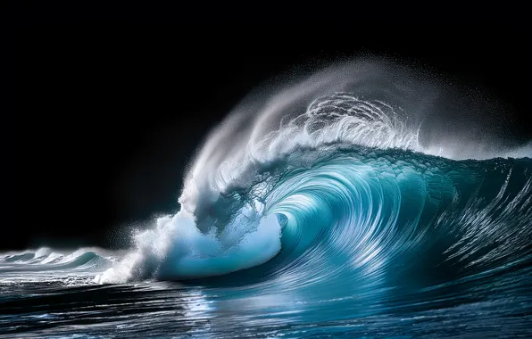 Ocean, wave, darkness
