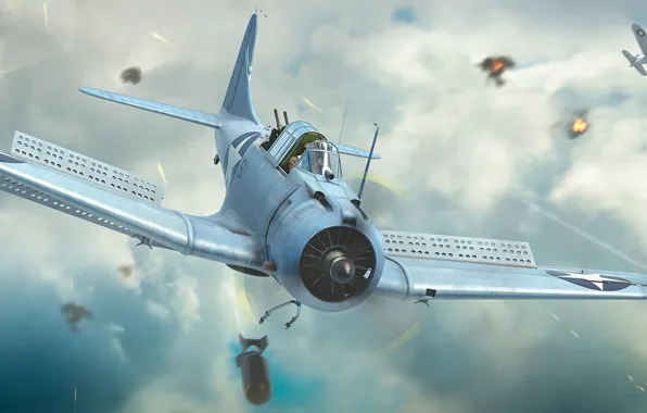 ВМС США, Douglas SBD Dauntless, американский палубный пикирующий бомбардировщик, Antonis (rOEN911) Karidis, Battle of Midway, …