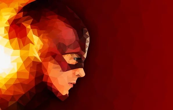 Artwork, The Flash, Low Poly