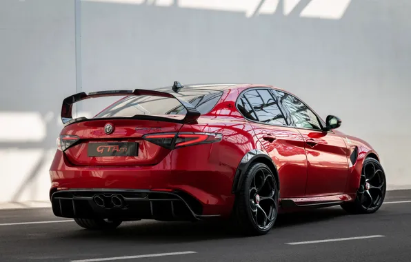 Картинка красный, Alfa Romeo, седан, Giulia, GTAm, четырёхдверный, 2020, Gran Turismo Alleggerita modificata