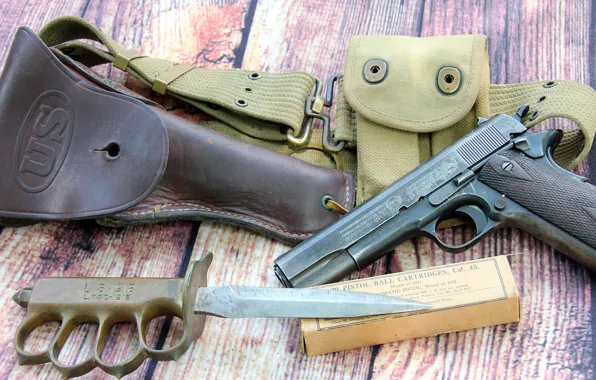 Пистолет, оружие, нож, модели, кобура, M1911, самозарядный, Remington