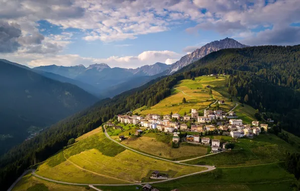 Italy, Veneto, Italian Village, San Nicolo Di Comelico