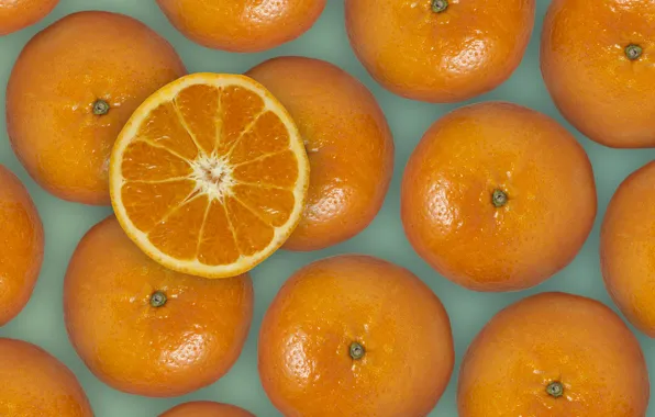Картинка апельсины, фрукты, fresh, листики, leaves, orange, fruits