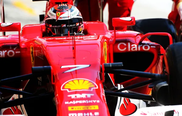 Картинка Шлем, Ferrari, Formula 1, Kimi Raikkonen, Helmet, SF15T