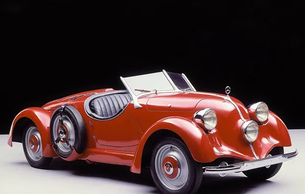 Картинка ретро, кабриолет, Mercedes Benz