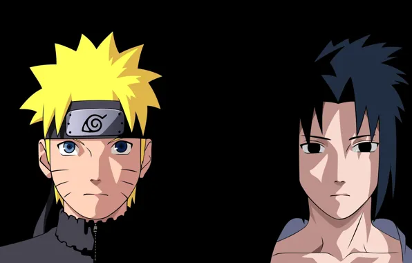 Logo, game, Sasuke, Naruto, anime, boy, blond, ninja