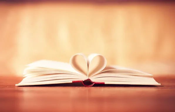 Картинка фон, обои, настроения, сердце, листы, книга, сердечко, книжка