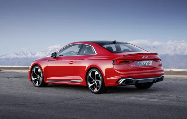 Картинка Audi, German, Red, RS5, 2018, Road, RS, A5