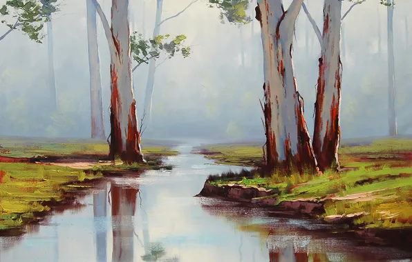 Картинка АРТ, РИСУНОК, ARTSAUS, RED RIVER GUMS AUSTRALIA