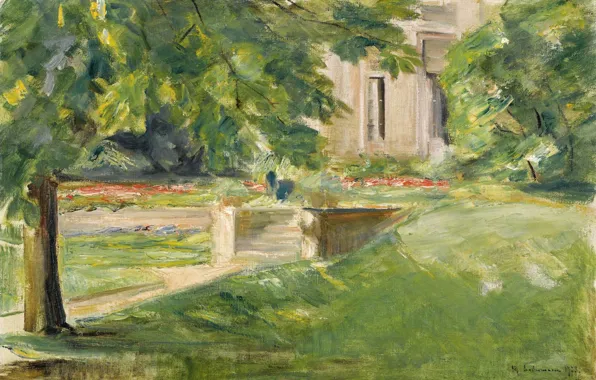 Пейзаж, картина, 1923, Max Liebermann, Макс Либерман, Дом и Терраса на Юго-западе