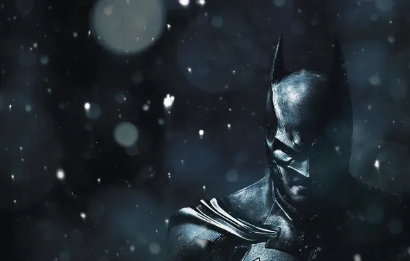 Картинка снег, маска, Batman: Arkham Origin, рождество.