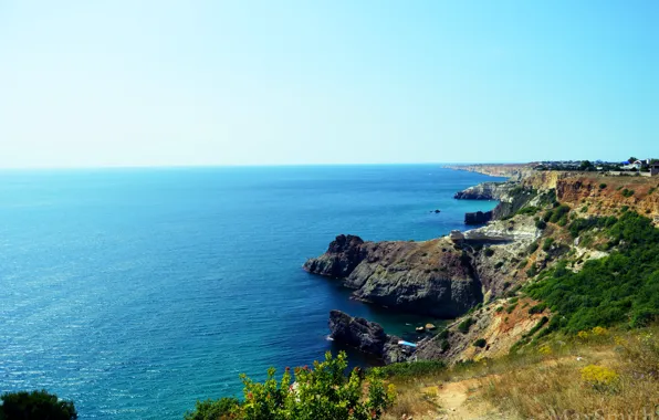 Море, природа, Крым, мыс, фиолент