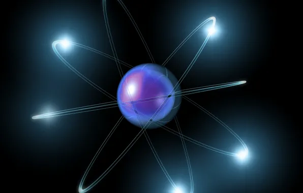 Картинка свет, наука, орбита, химия, физика, атом, электрон