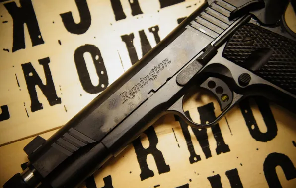 Картинка пистолет, оружие, 1911, самозарядный, Remington R1