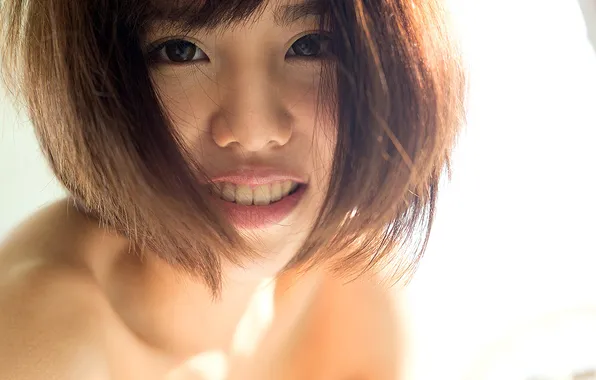 Beautiful, Asian, Model, Smile, Woman, Cute, Short Hair, Pretty