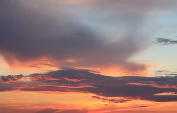 Картинка лето, небо, облака, закат