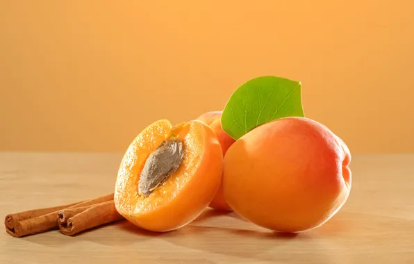 Картинка фрукты, корица, абрикосы, apricot